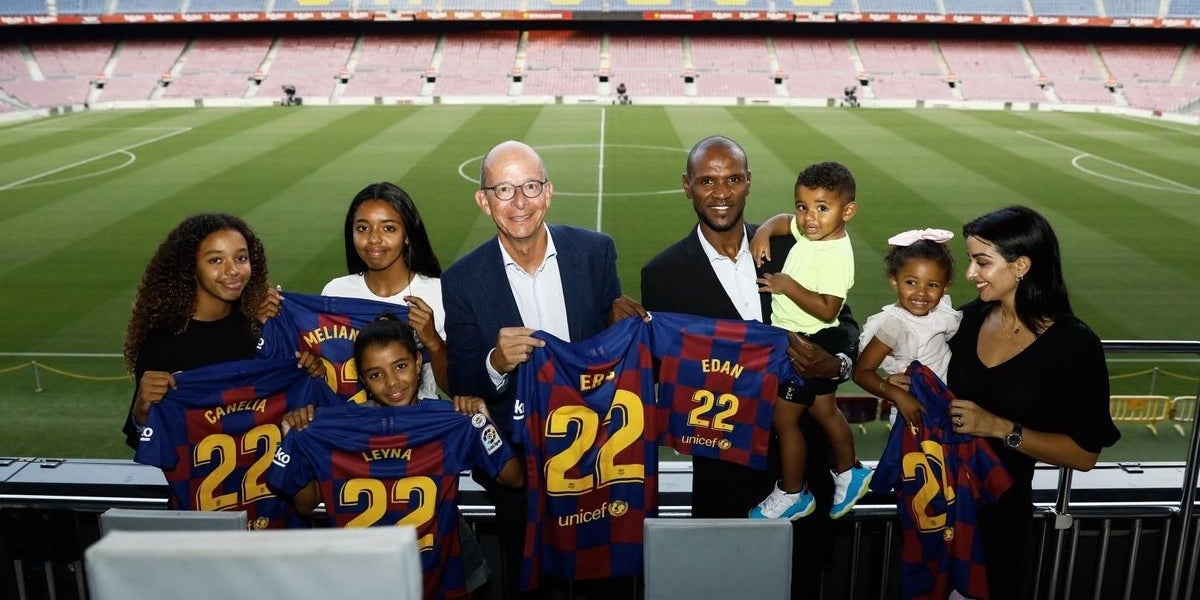Éric i Hayet Abidal, amb la seva família | FC Barcelona
