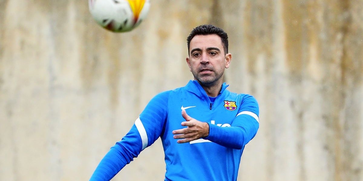 Xavi Hernández, durant un entrenament | FC Barcelona