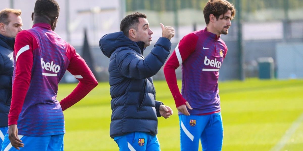 Xavi Hernández, durant un entrenament | FC Barcelona