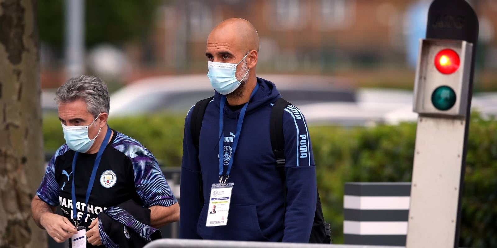 Pep Guardiola, amb mascareta | Europa Press
