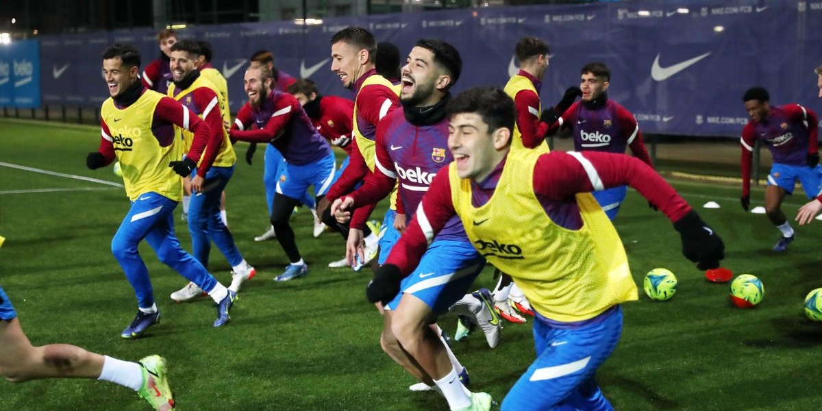 Els jugadors del Barça, durant un entrenament | FC Barcelona