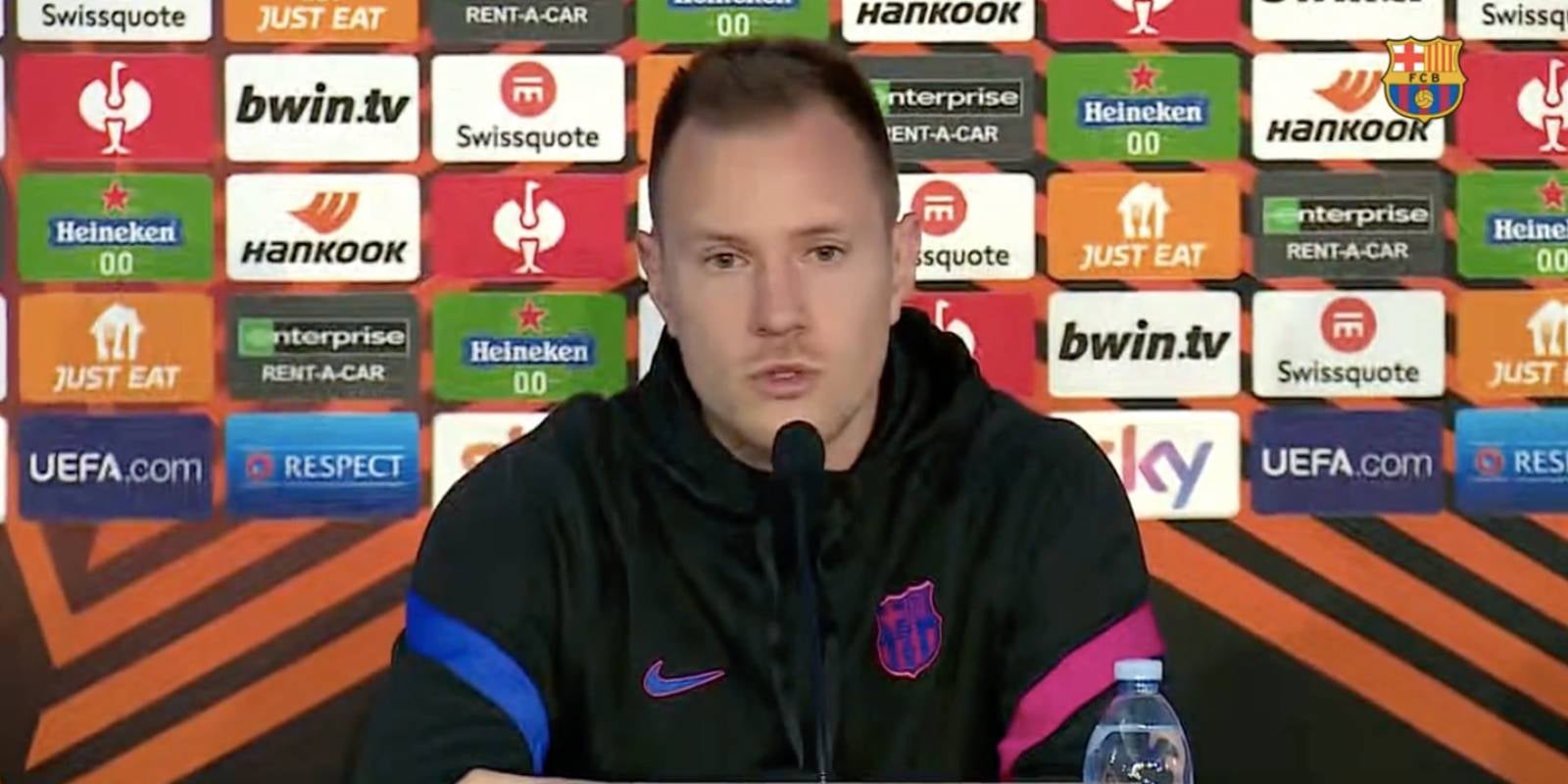 Marc-André ter Stegen, en la roda de premsa prèvia al partit de tornada contra el Nàpols | FC Barcelona