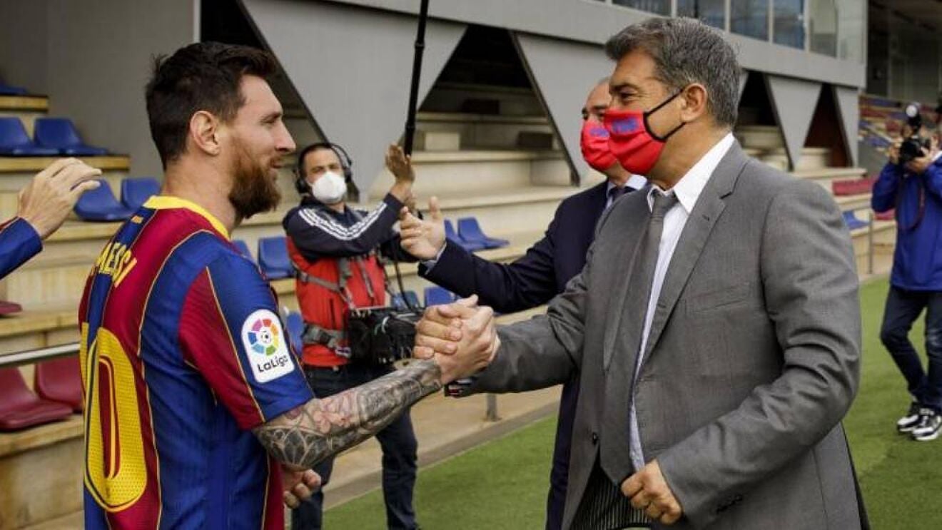 Joan Laporta i Leo Messi, en arxiu | FC Barcelona
