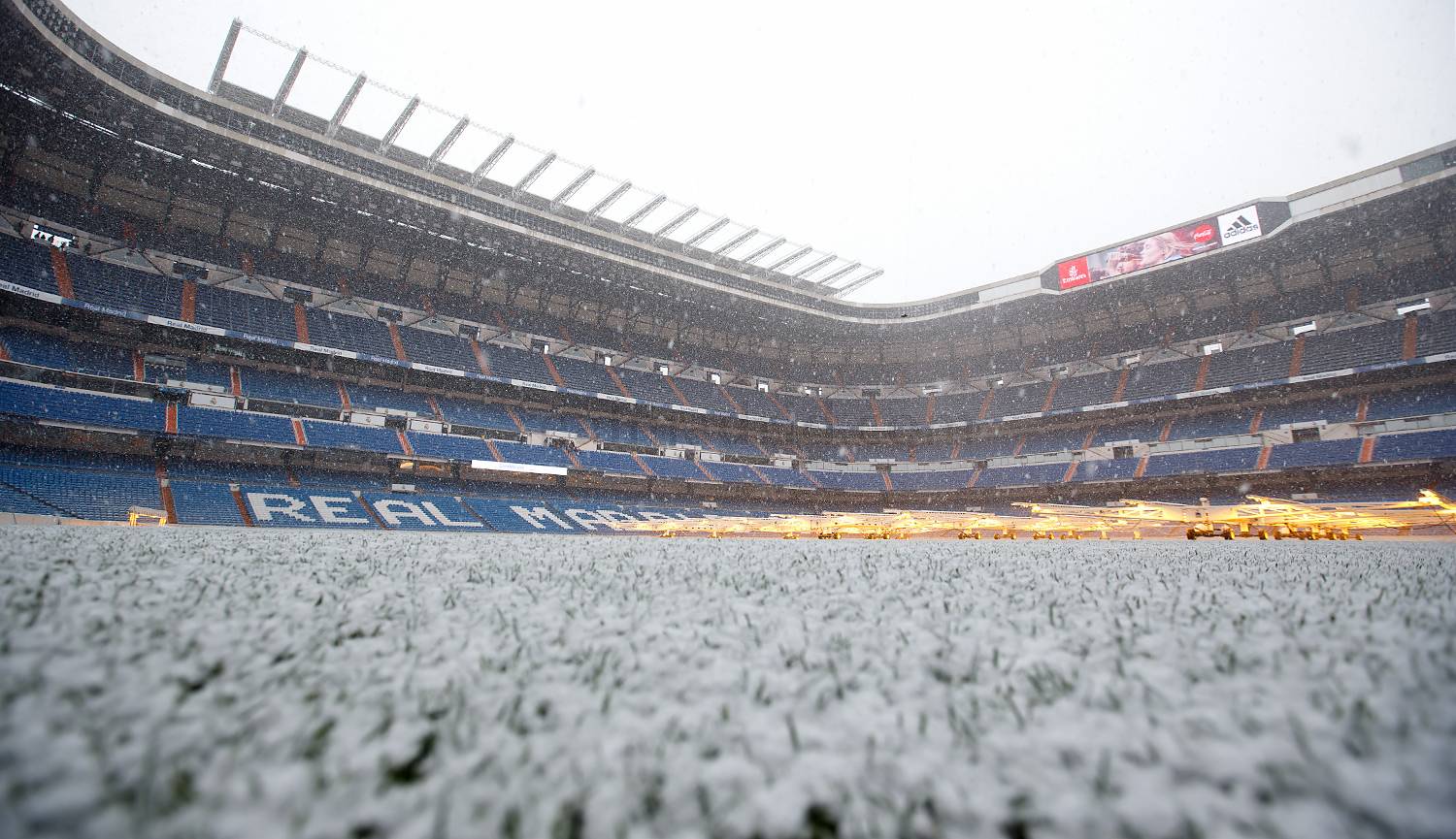 L'estadi Santiago Bernabéu, nevat | Real Madrid CF