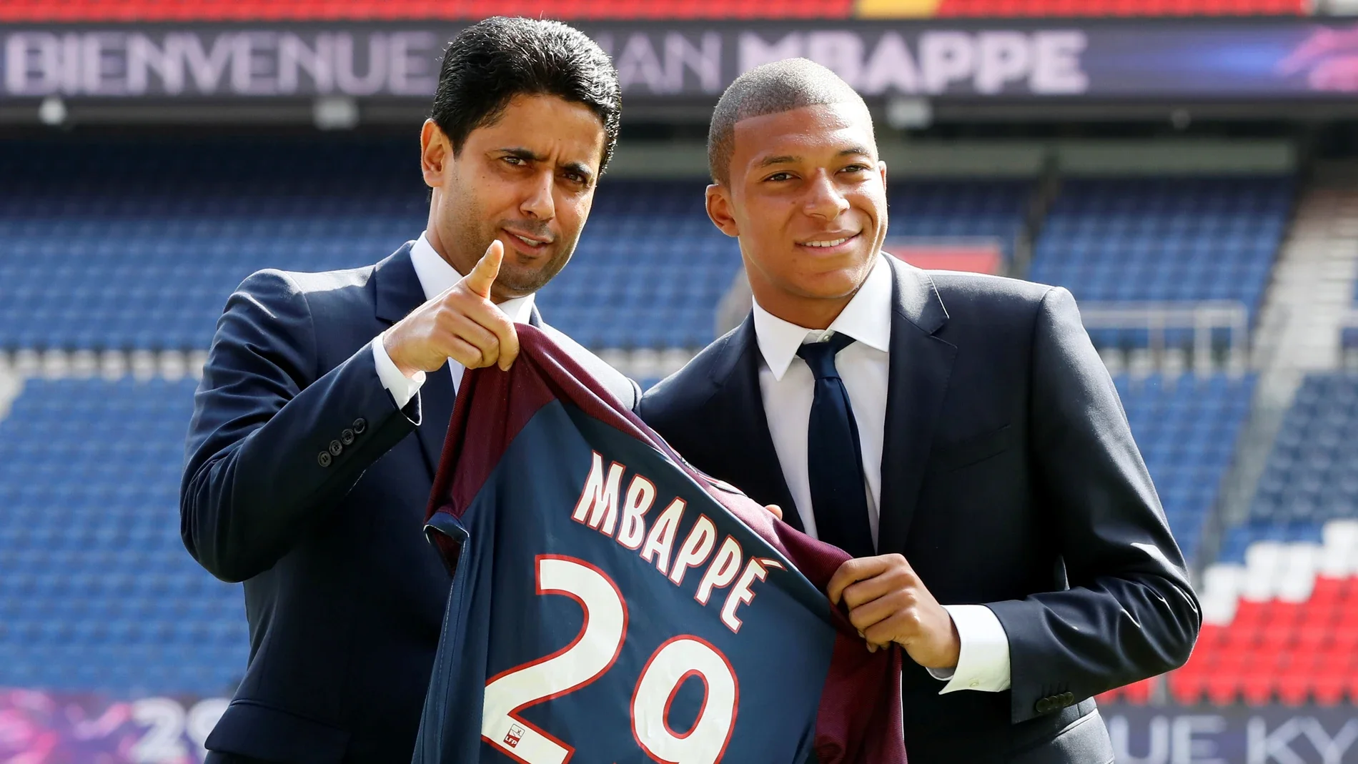 Kylian Mbappé, durante su presentación con el PSG | Europa Press