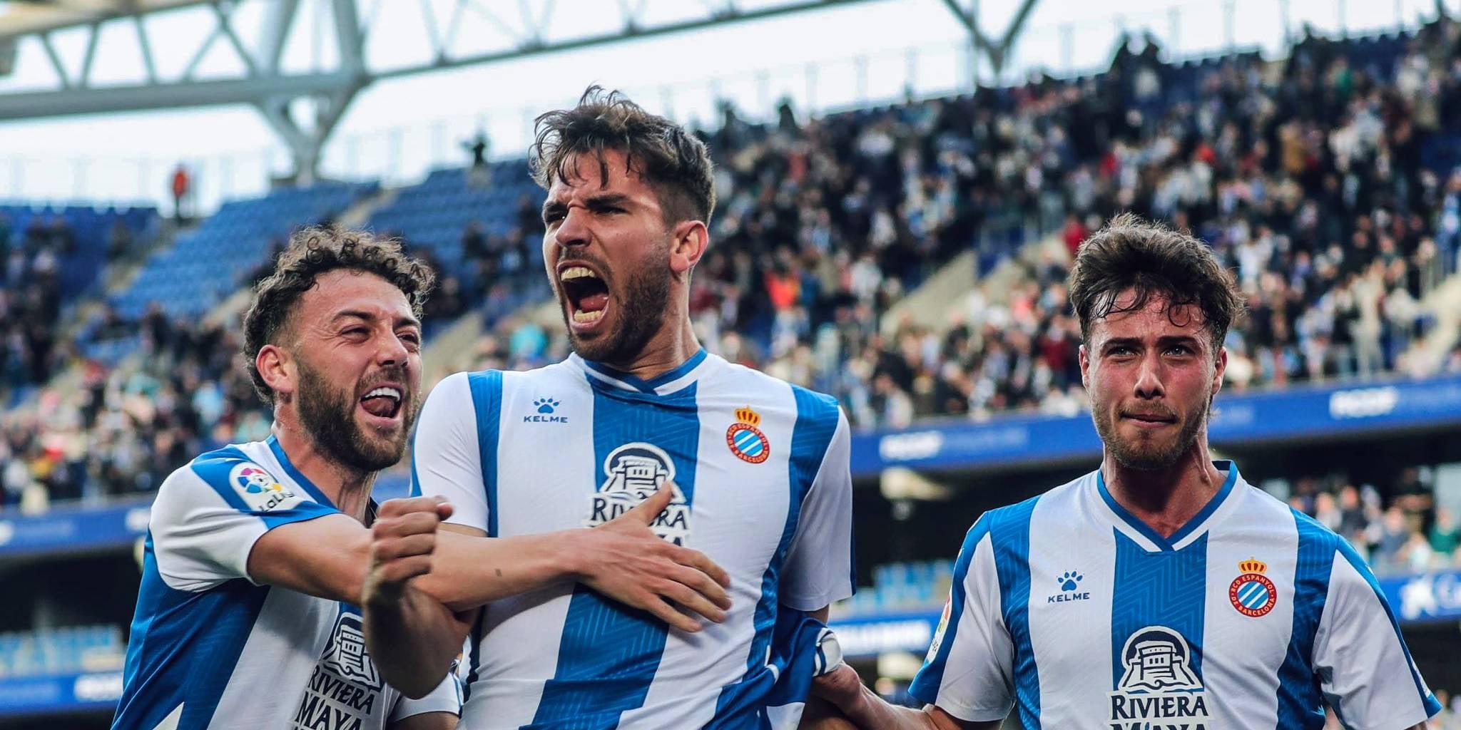 Els jugadors de l'Espanyol celebren el gol de Cabrera | RCD Espanyol