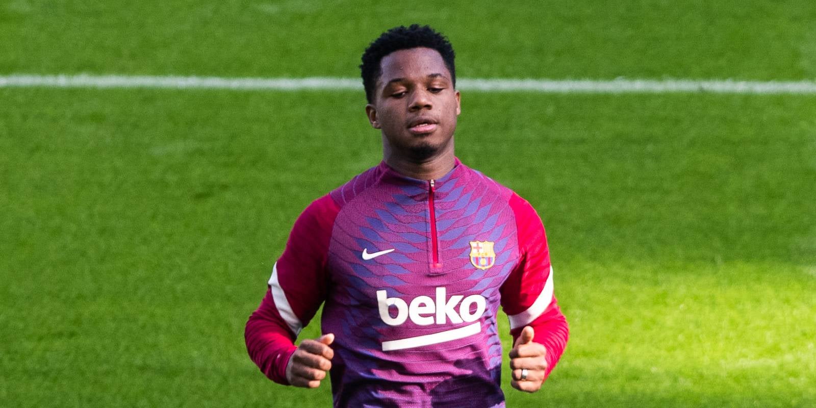 Ansu Fati, en un entrenament amb el Barça | Europa Press