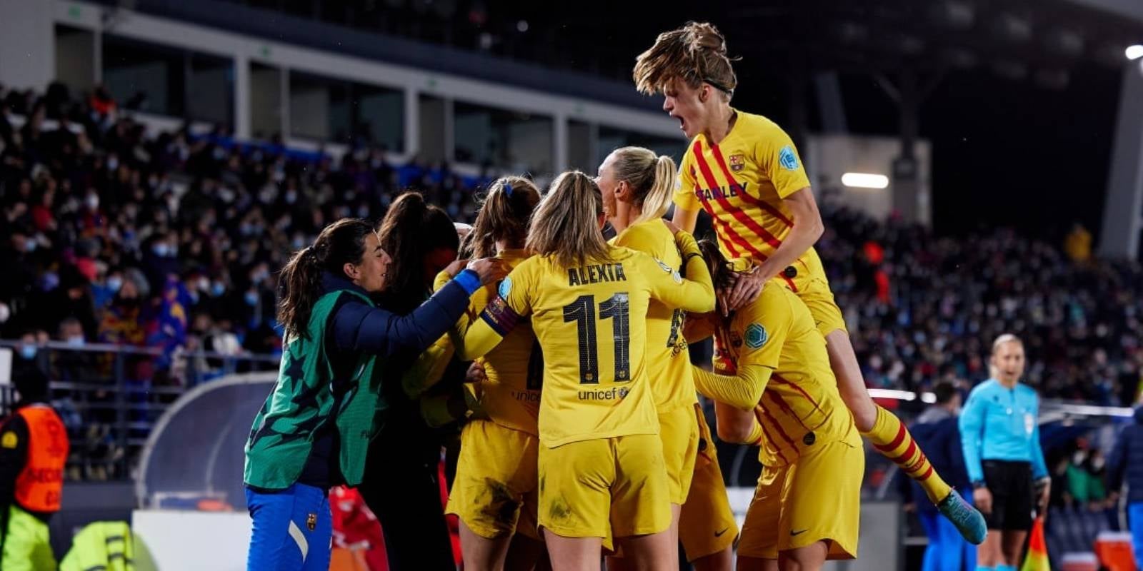 Las futbolistas del Barça celebran un gol | FC Barcelona