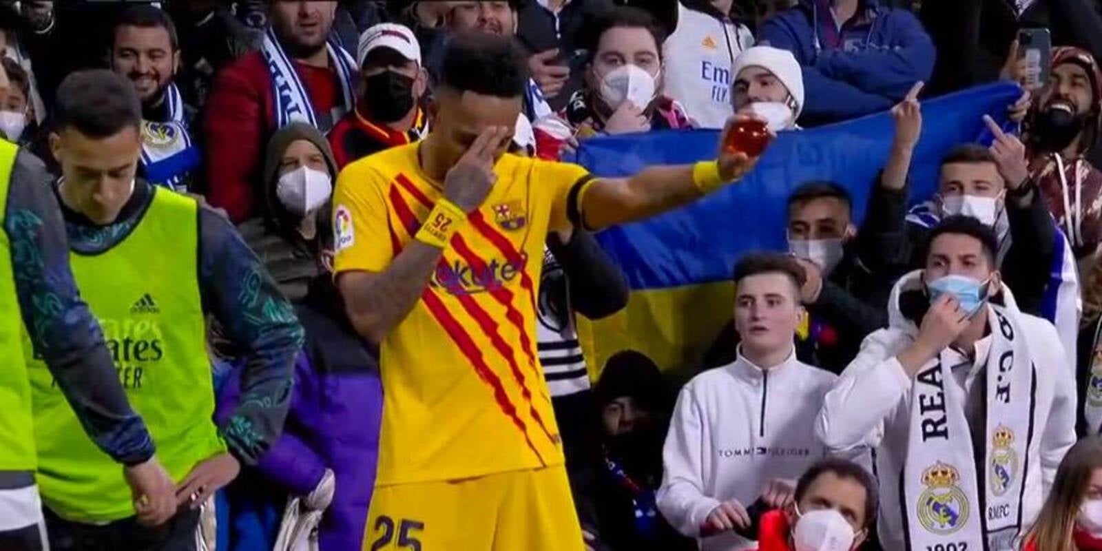 Pierre-Emerick Aubameyang celebra un gol al Santiago Bernabéu | FC Barcelona