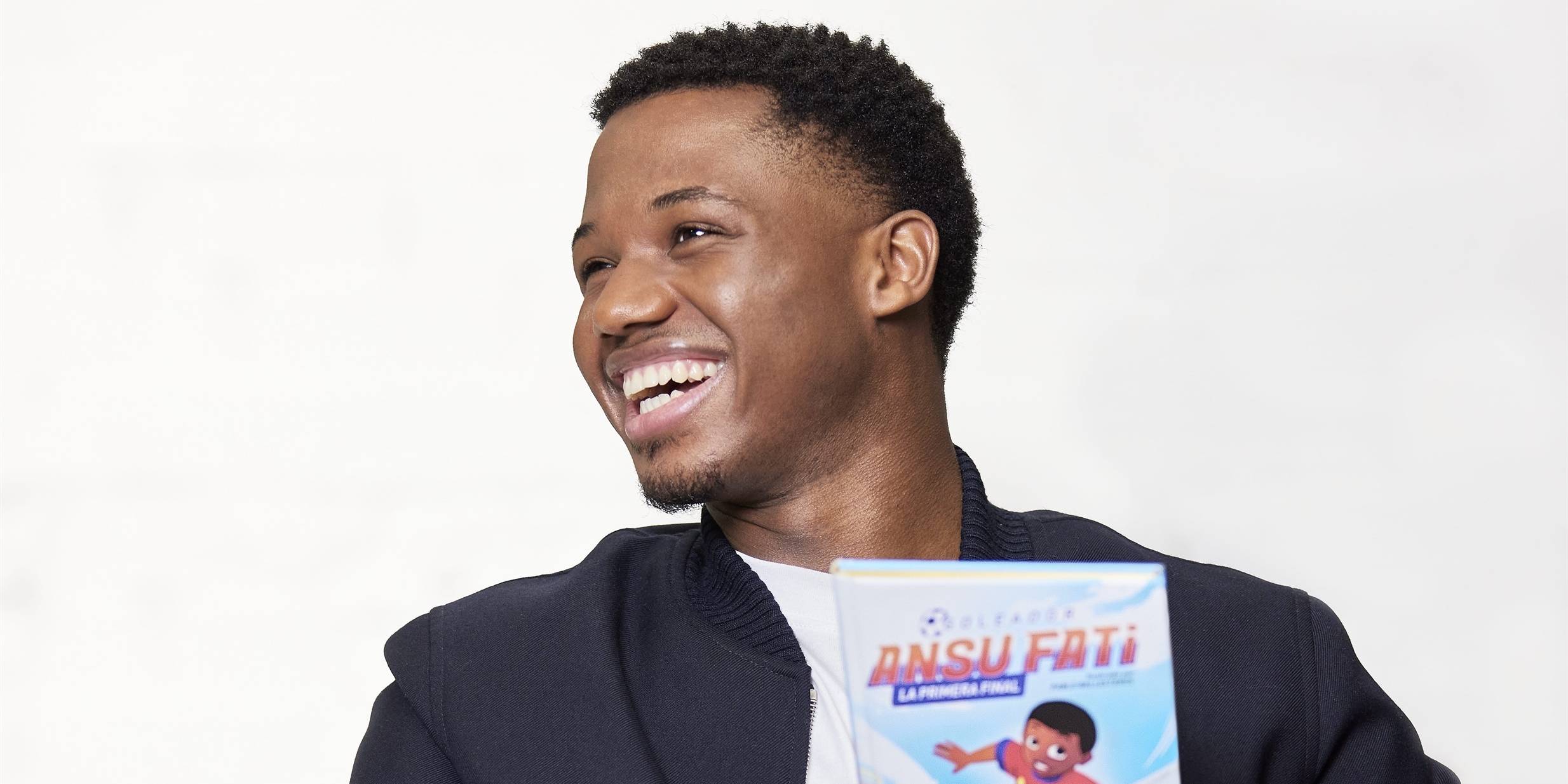 Ansu Fati, durant la presentació d'un llibre | Europa Press