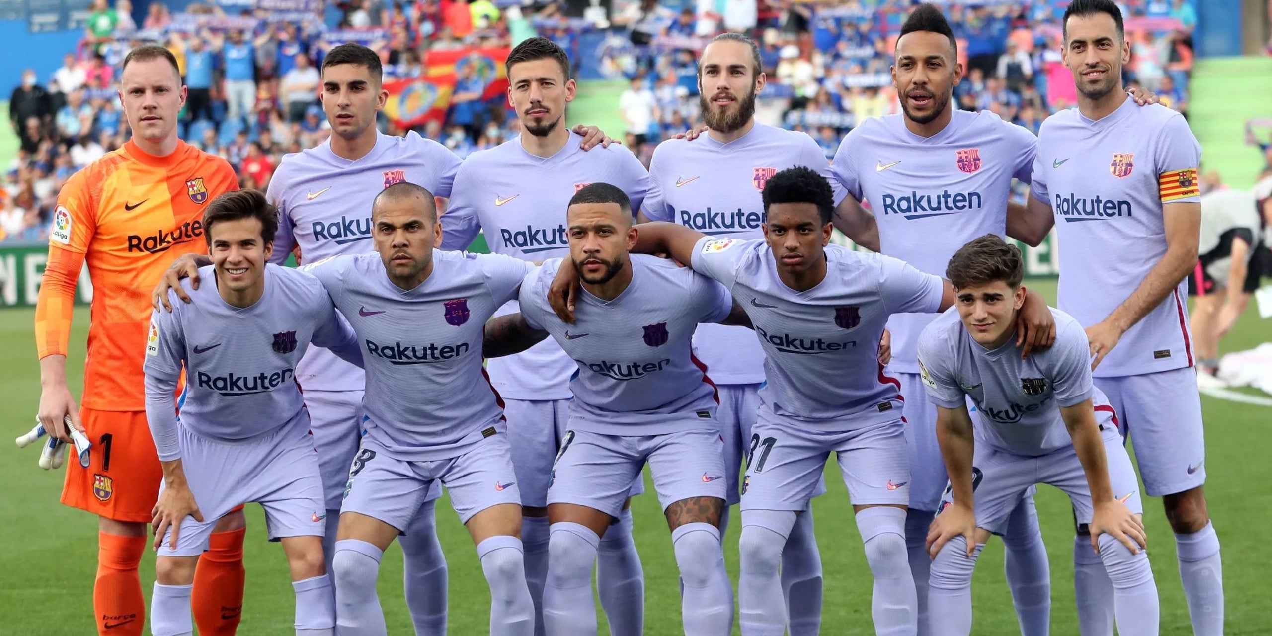 Els jugadors del Barça, abans del partit contra el Getafe | Europa Press
