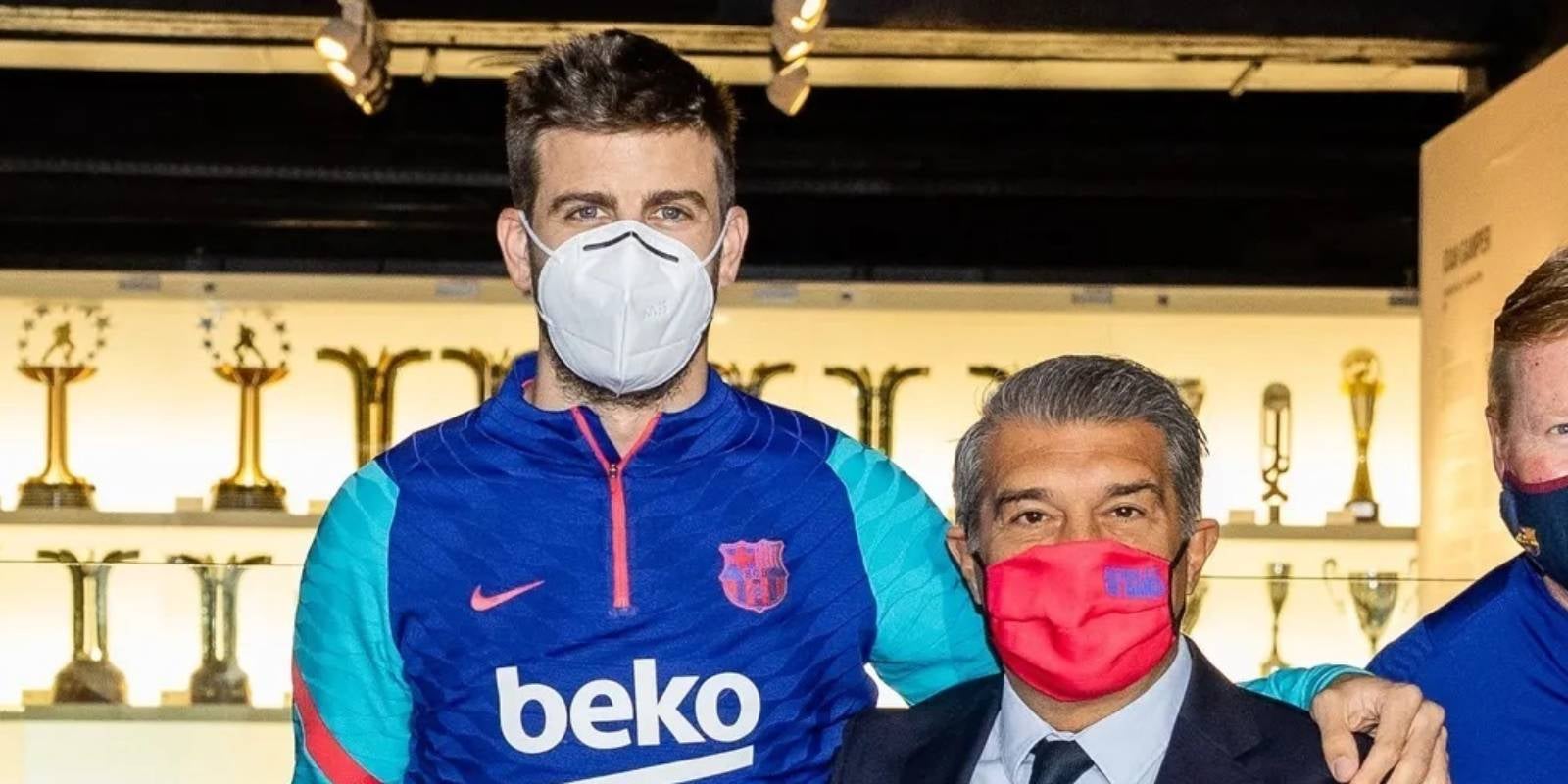 Gerard Piqué i Joan Laporta, jugador i president del Barça | Europa Press