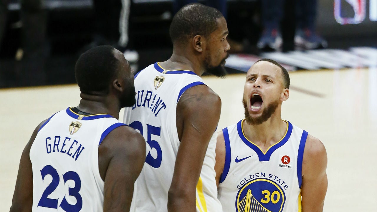 Kevin Durant, amb Draymond Green i Stephen Curry | NBA