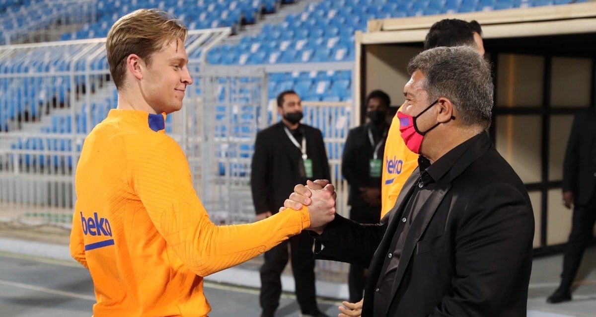 Frenkie de Jong i Joan Laporta, en arxiu | FC Barcelona