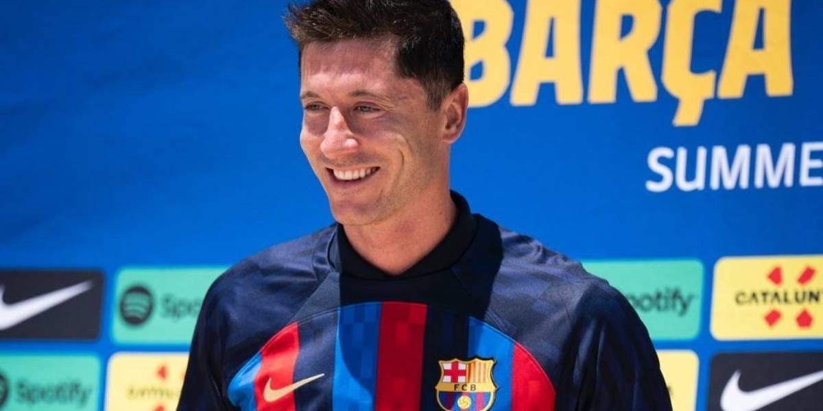 Robert Lewandowski, amb la nova samarreta del Barça | Europa Press
