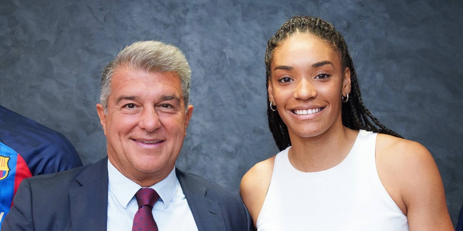 Salma Paralluelo, amb Joan Laporta | FC Barcelona