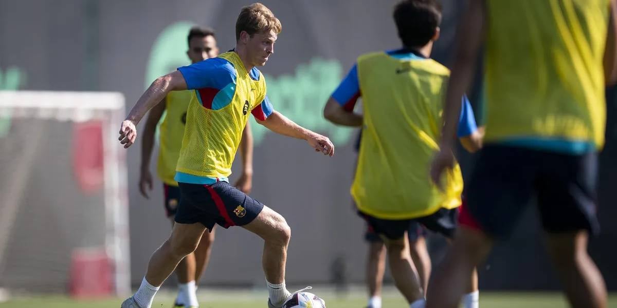Frenkie de Jong, durante un entrenamiento de pretemporada | FC Barcelona