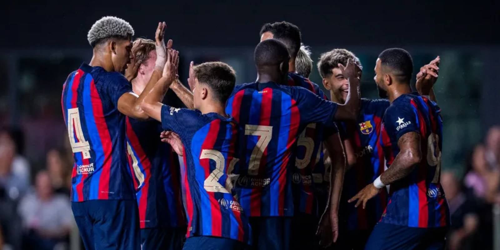Jugadors del Barça celebren un gol contra l'Inter de Miami | FC Barcelona