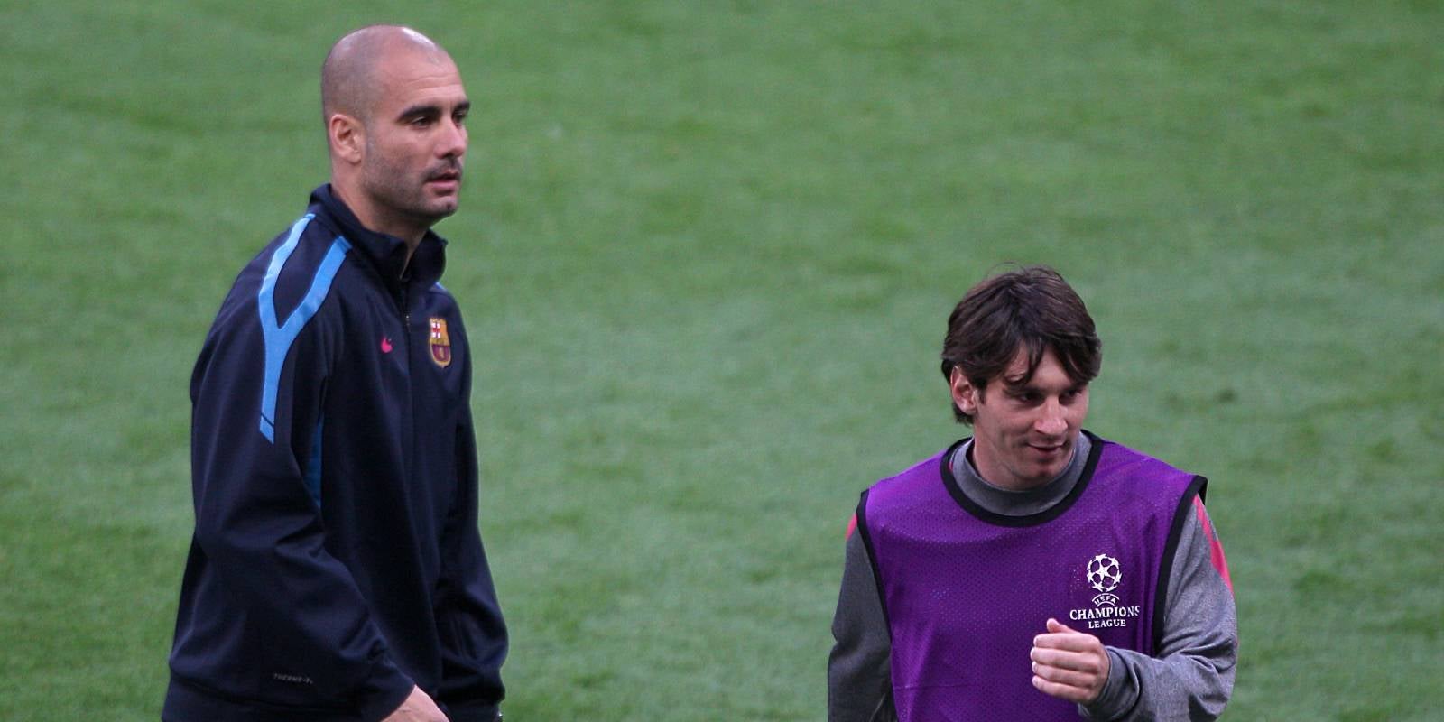 Pep Guardiola y Leo Messi, durante la etapa de ambos en el Barça, en el 2011 | Europa Press