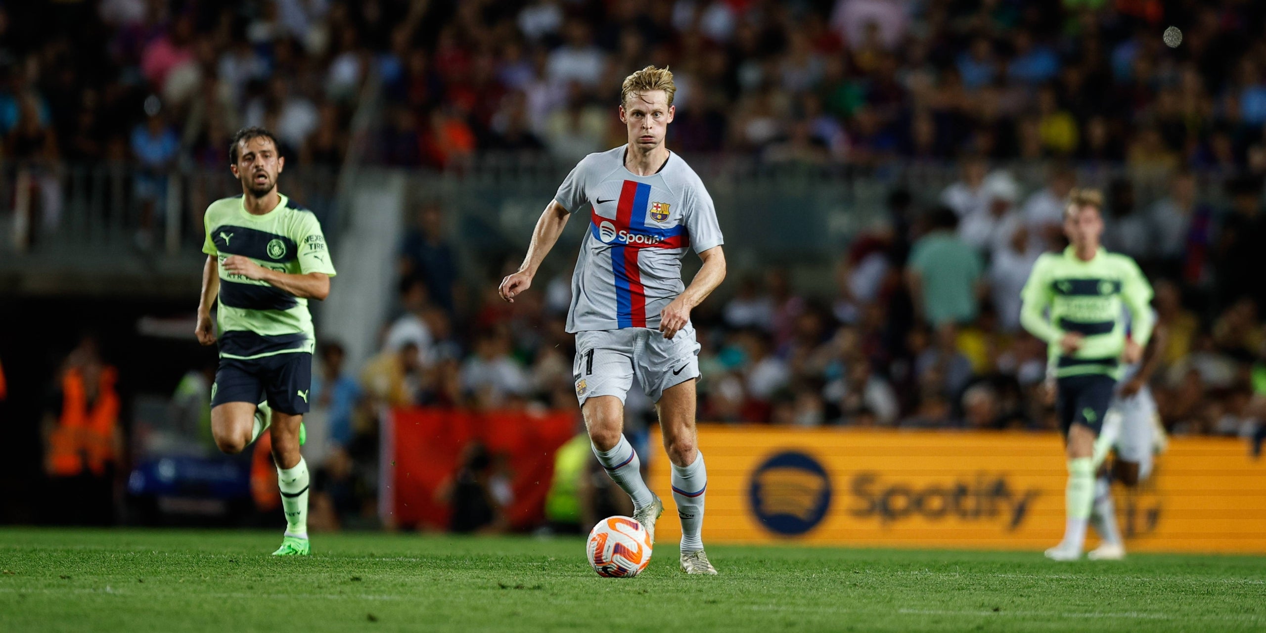 Frenkie de Jong, durant el partit contra el Manchester City | Europa Press