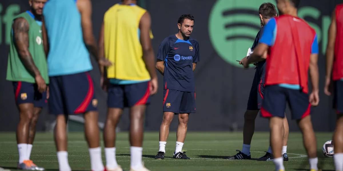 Xavi Hernández, durant un entrenament | FC Barcelona