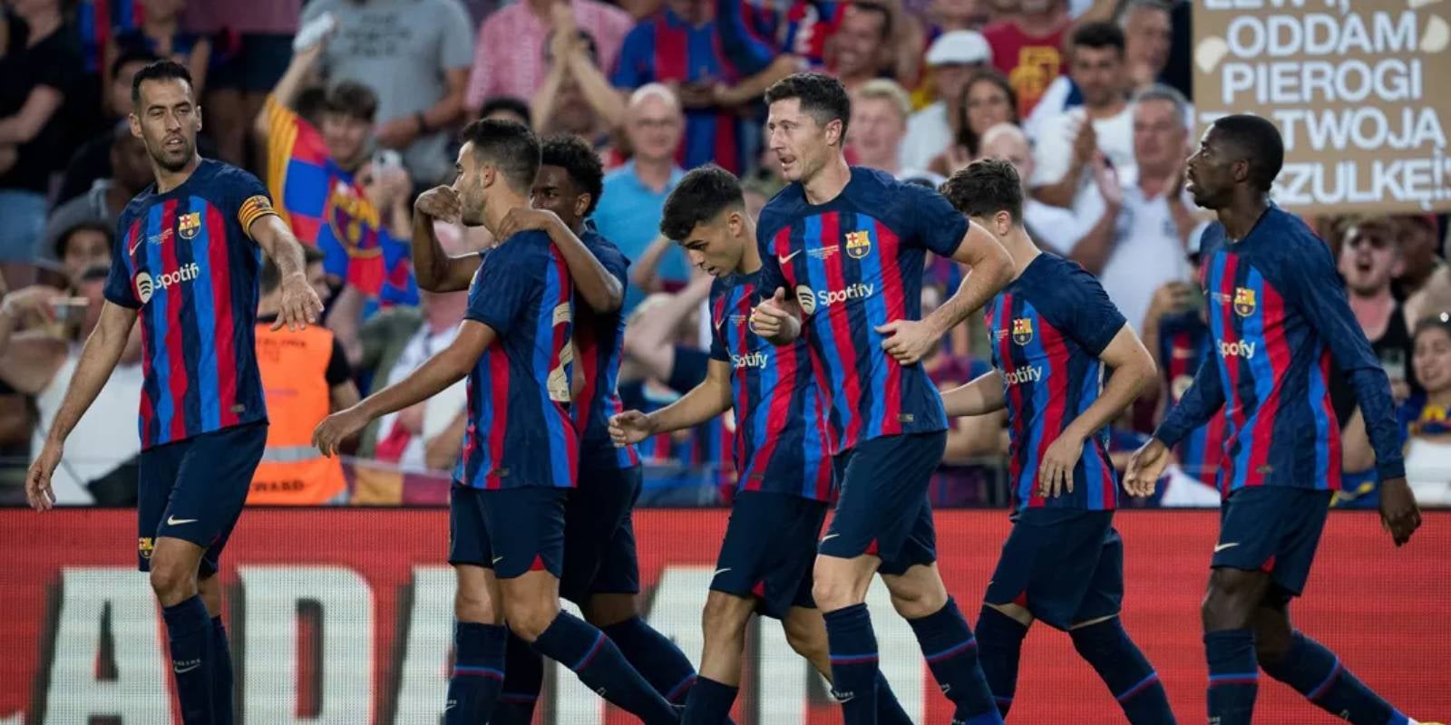 Jugadors del Barça celebren un dels gols contra el Pumas | Sara Gordon - FC Barcelona