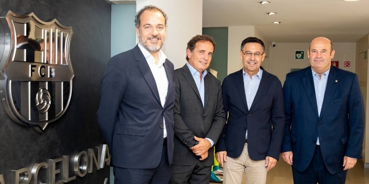 A la dreta, Josep Maria Bartomeu i Òscar Grau | Europa Press