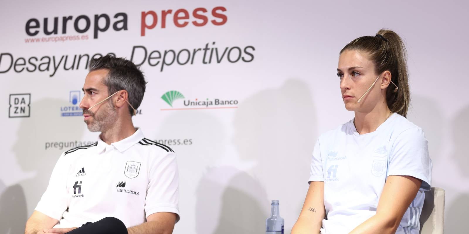 Jorge Vilda, seleccionador d'Espanya, i Alexia Putellas, jugadora del Barça | Europa Press