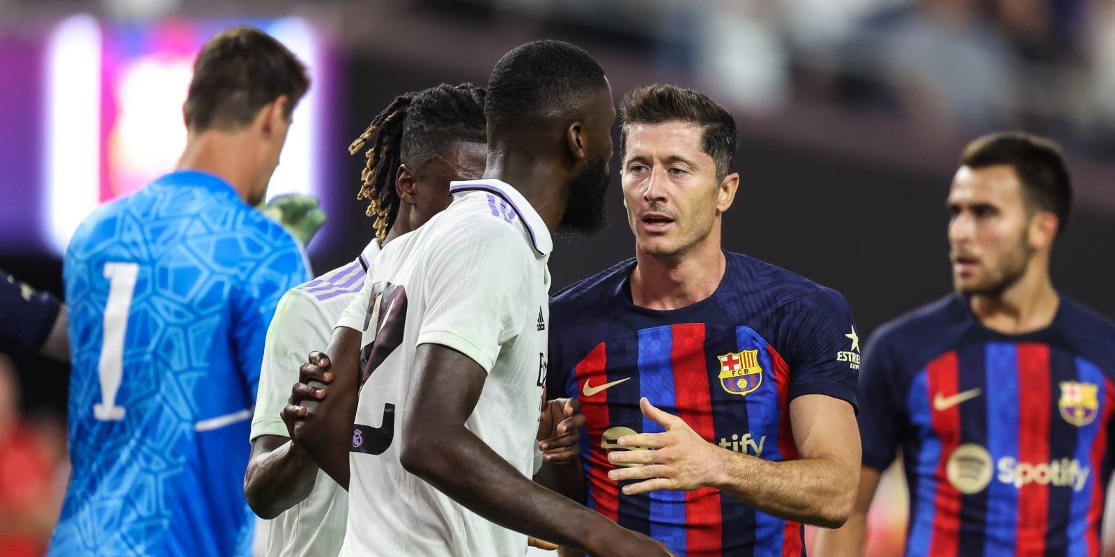 Robert Lewandowski, jugador del Barça, durante el clásico de pretemporada en Estados Unidos | Europa Press