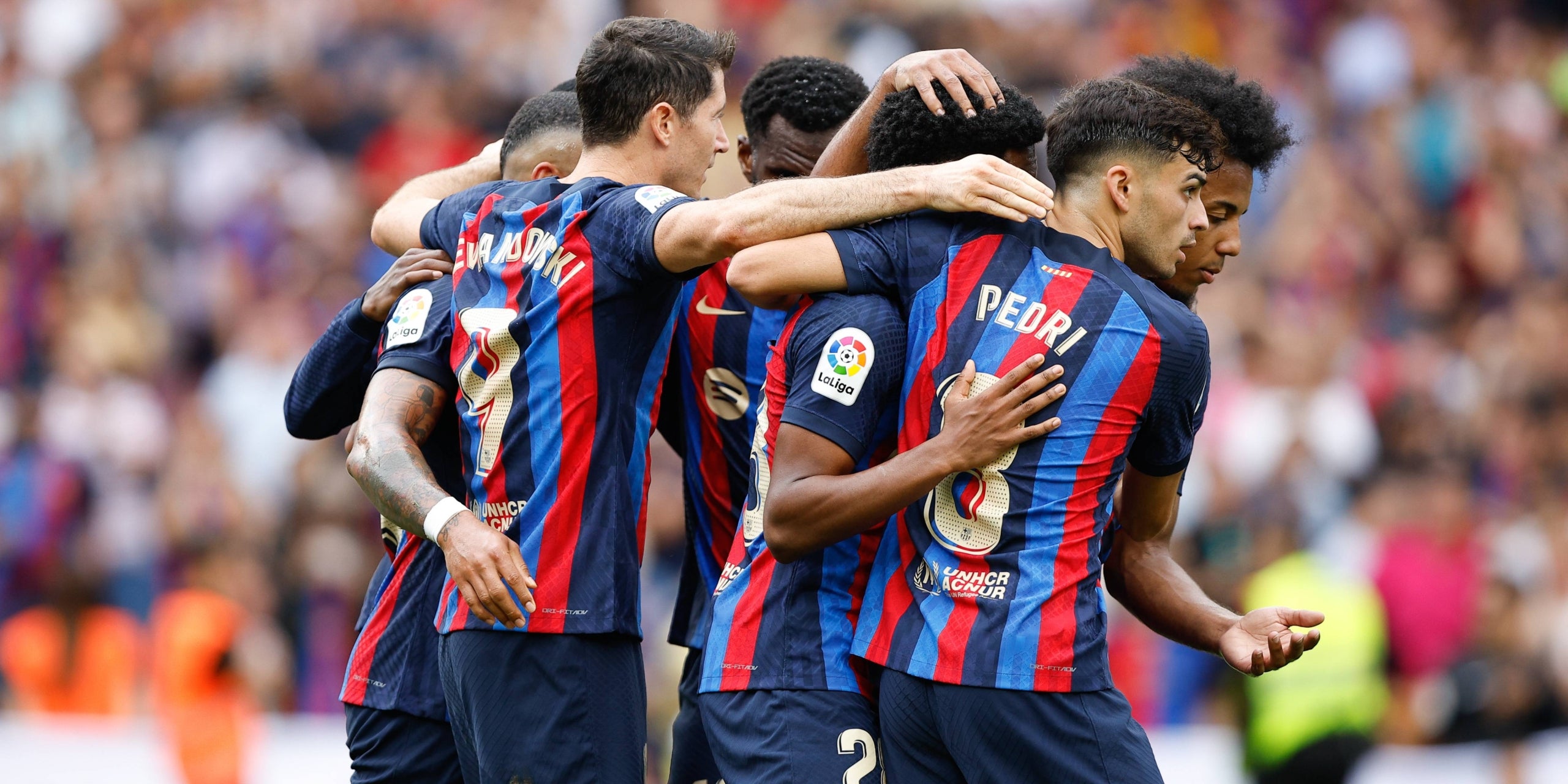 Jugadors del FC Barcelona celebrant un gol contra l'Elx | Europa Press