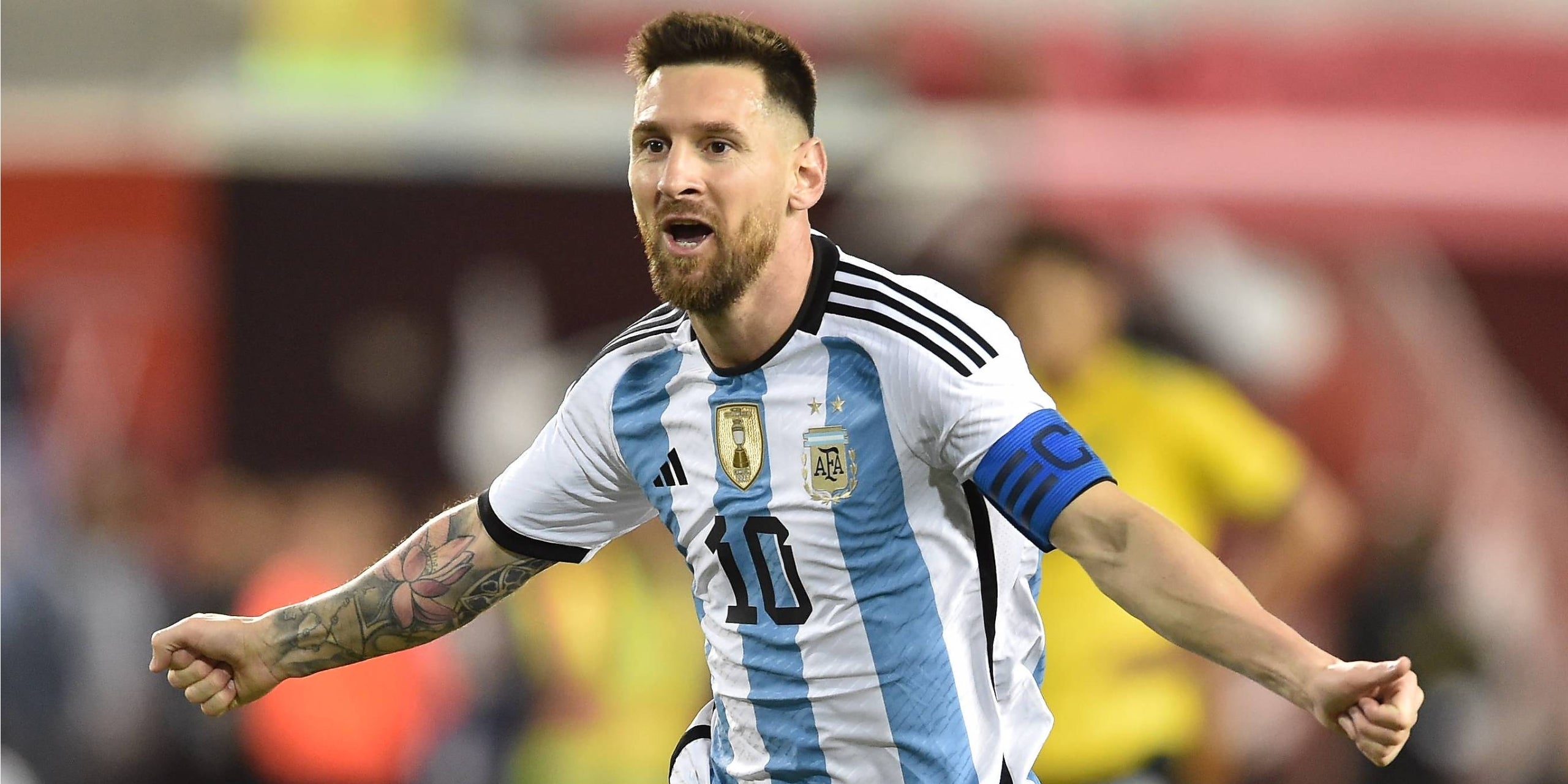 Leo Messi celebra un gol amb la selecció argentina | Europa Press