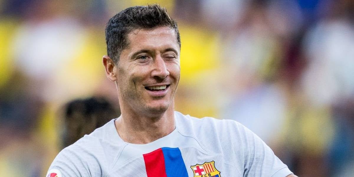 Robert Lewandowski celebra el seu gol a Cadis | FC Barcelona