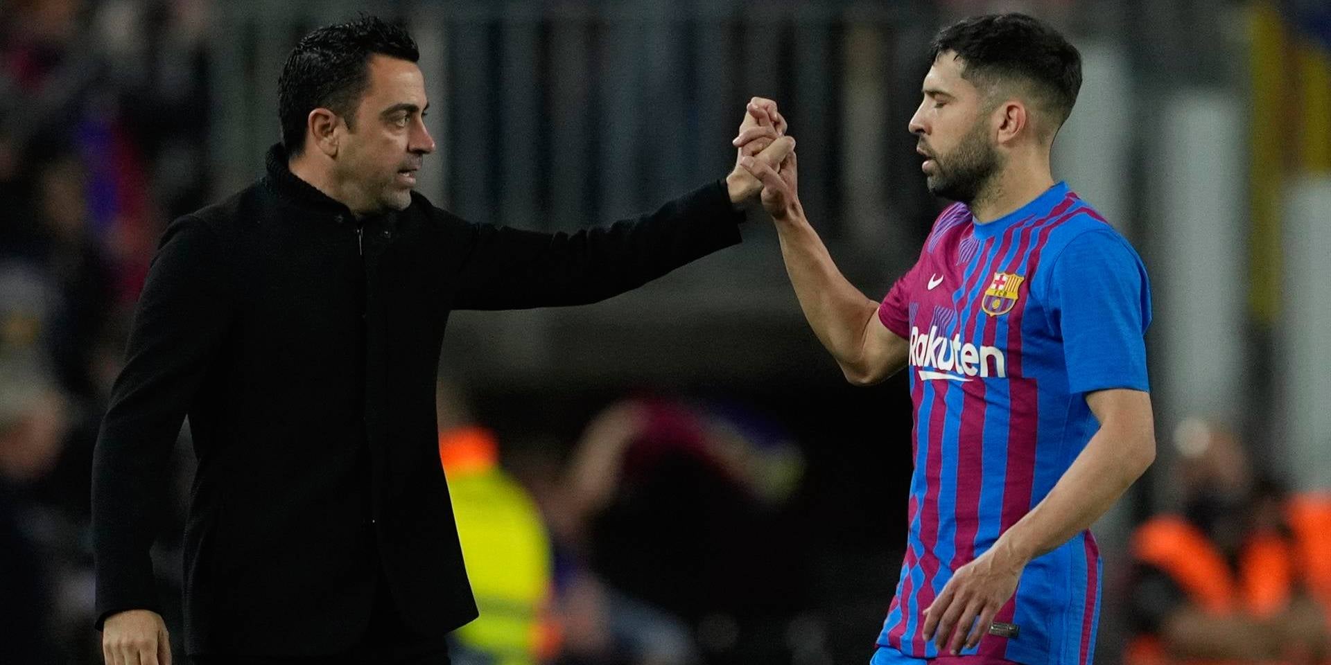 Xavi Hernández i Jordi Alba, durant un partit | FC Barcelona