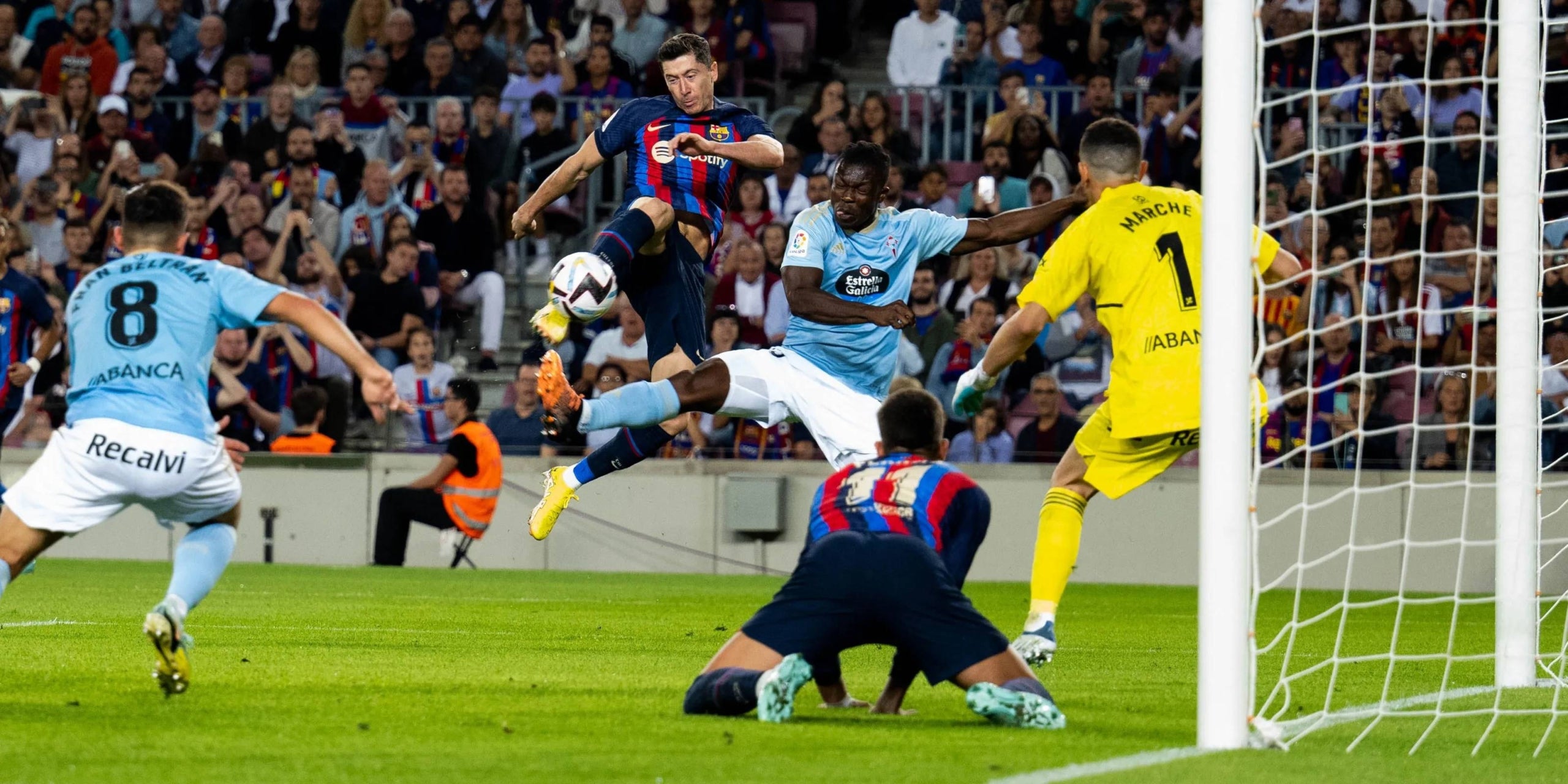 Robert Lewandowski, durant el Barça-Celta | FC Barcelona