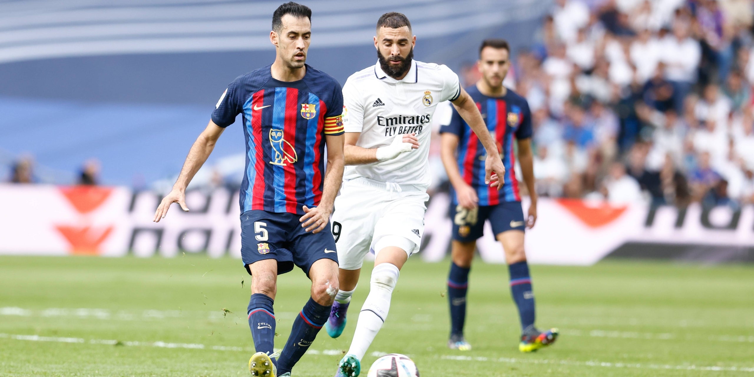 Busquets i Eric Garcia, durant el clàssic | Europa Press
