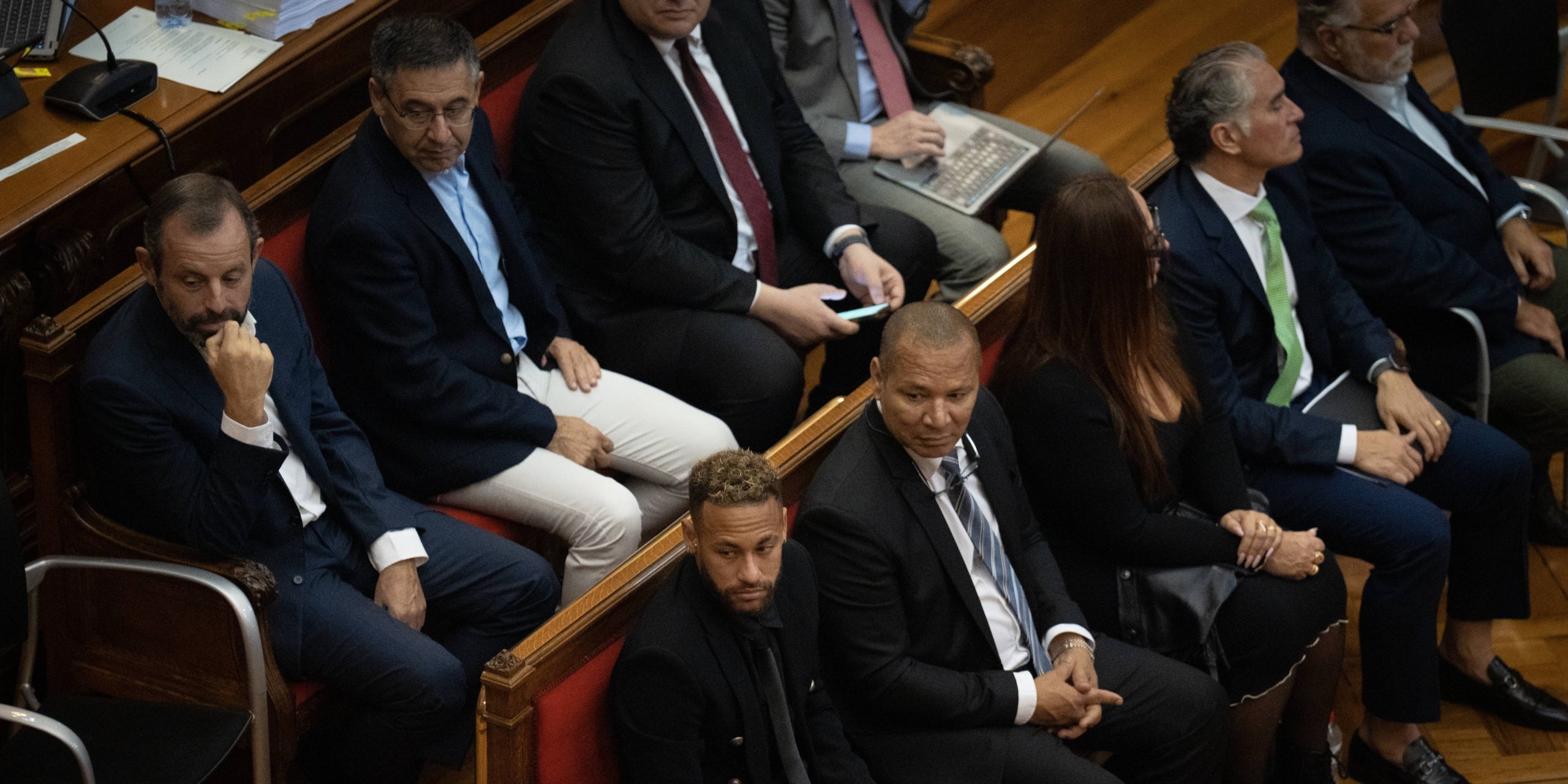 Neymar, su padre, Rosell y Bartomeu, en el juicio | Europa Press