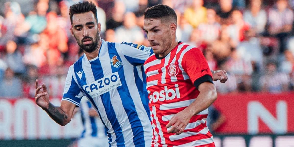 Imatge del partit entre el Girona i la Reial Societat | Girona FC