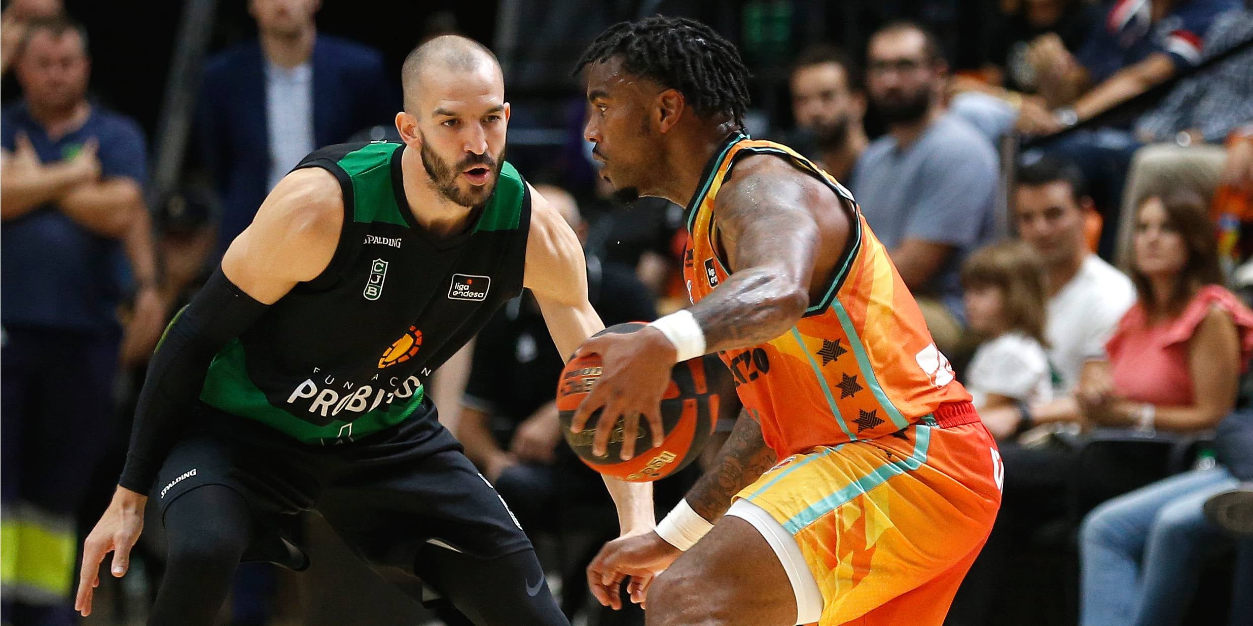 Pau Ribas, durante el partido contra el Valencia | Club Joventut de Badalona