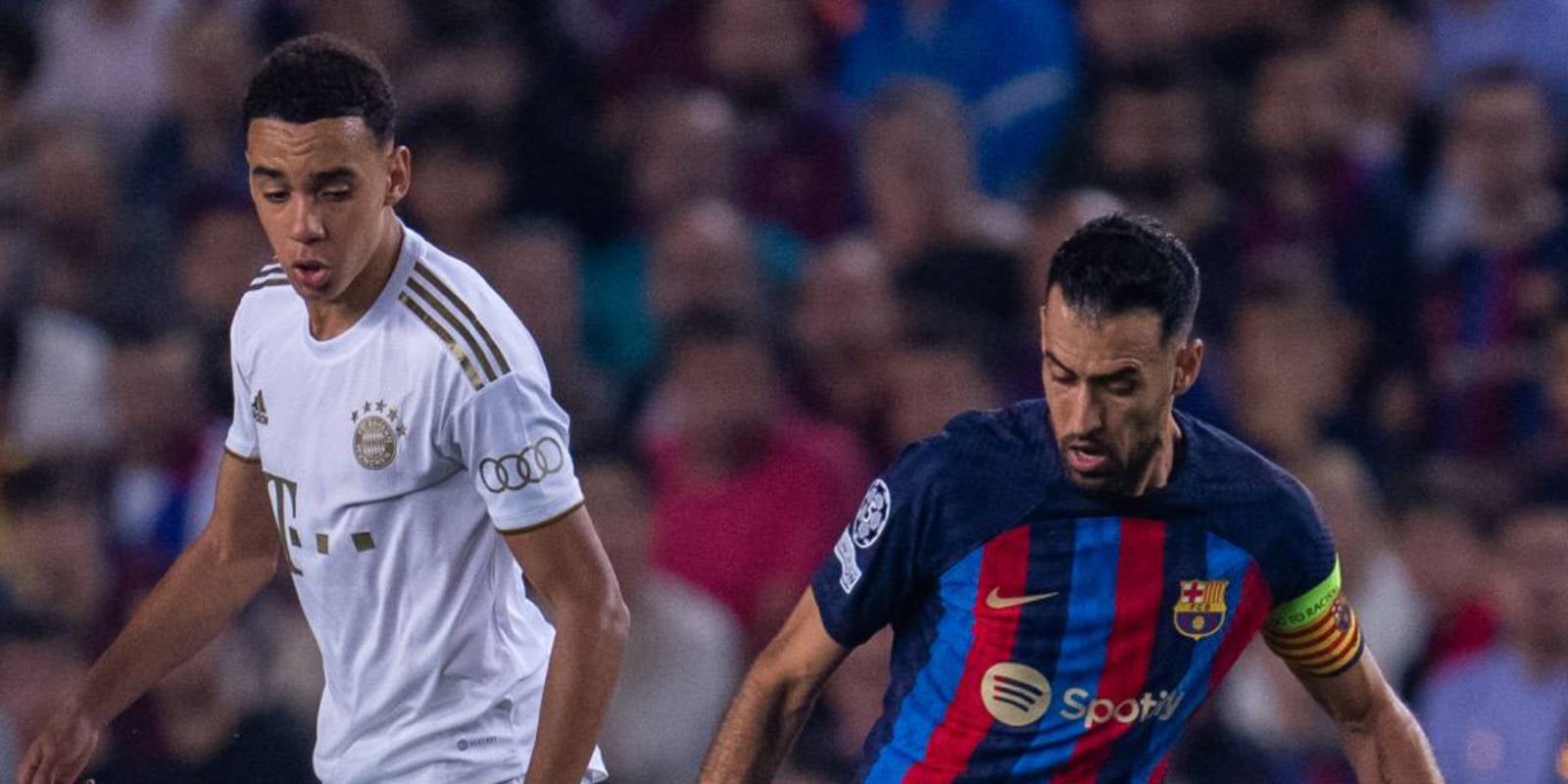 Sergio Busquets, capità del Barça, durant el partit entre els catalans i el Bayern al Camp Nou | FC Barcelona
