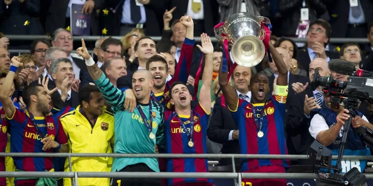 Jugadors del FC Barcelona alçant la Champions del 2011 | FC Barcelona
