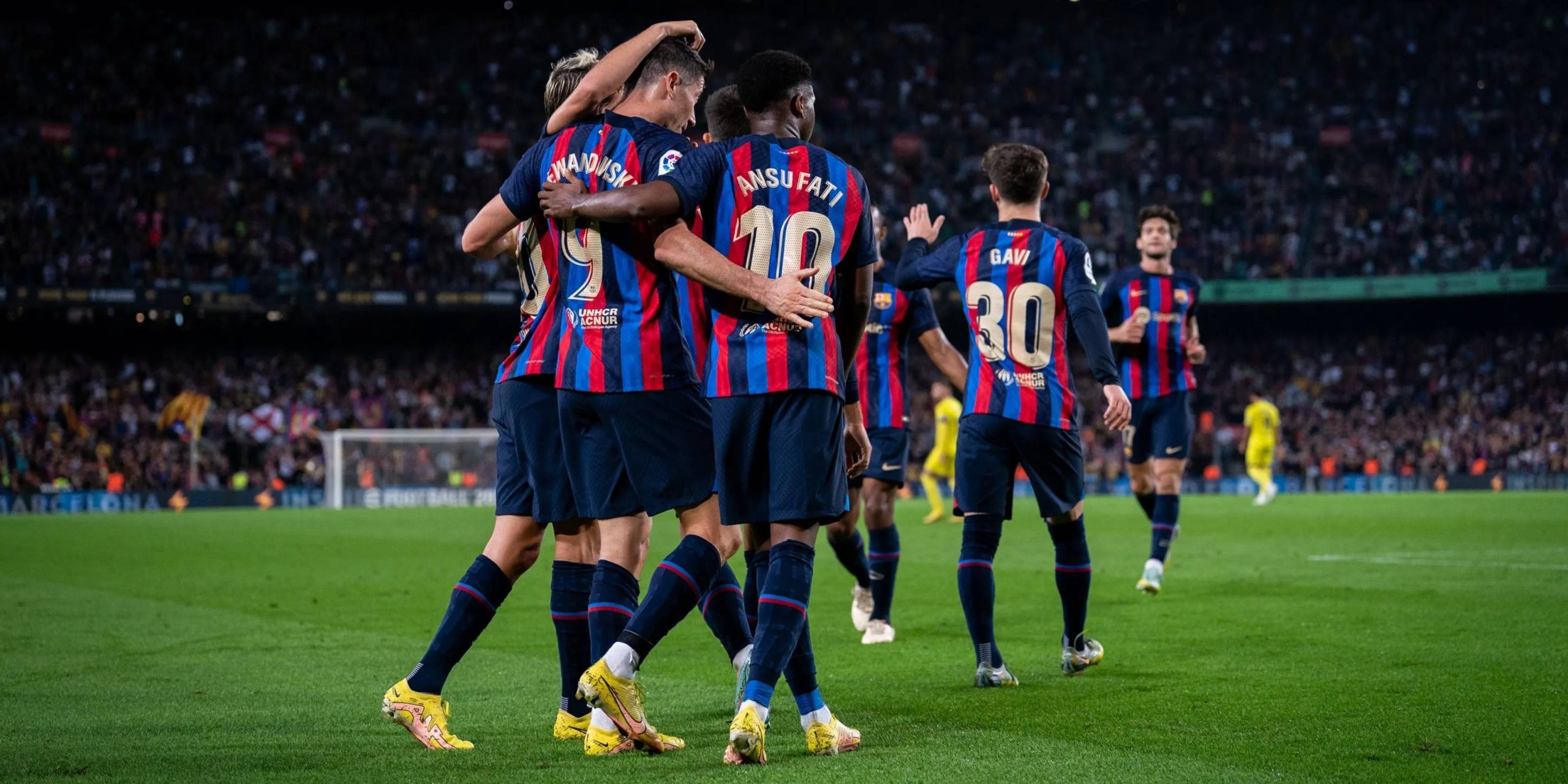 Lewandowski celebra un gol contra el Vila-real | FC Barcelona
