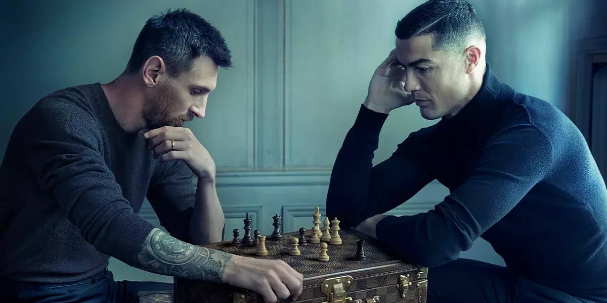Leo Messi i Cristiano Ronaldo, en la imatge publicitària de Louis Vuitton | Louis Vuitton