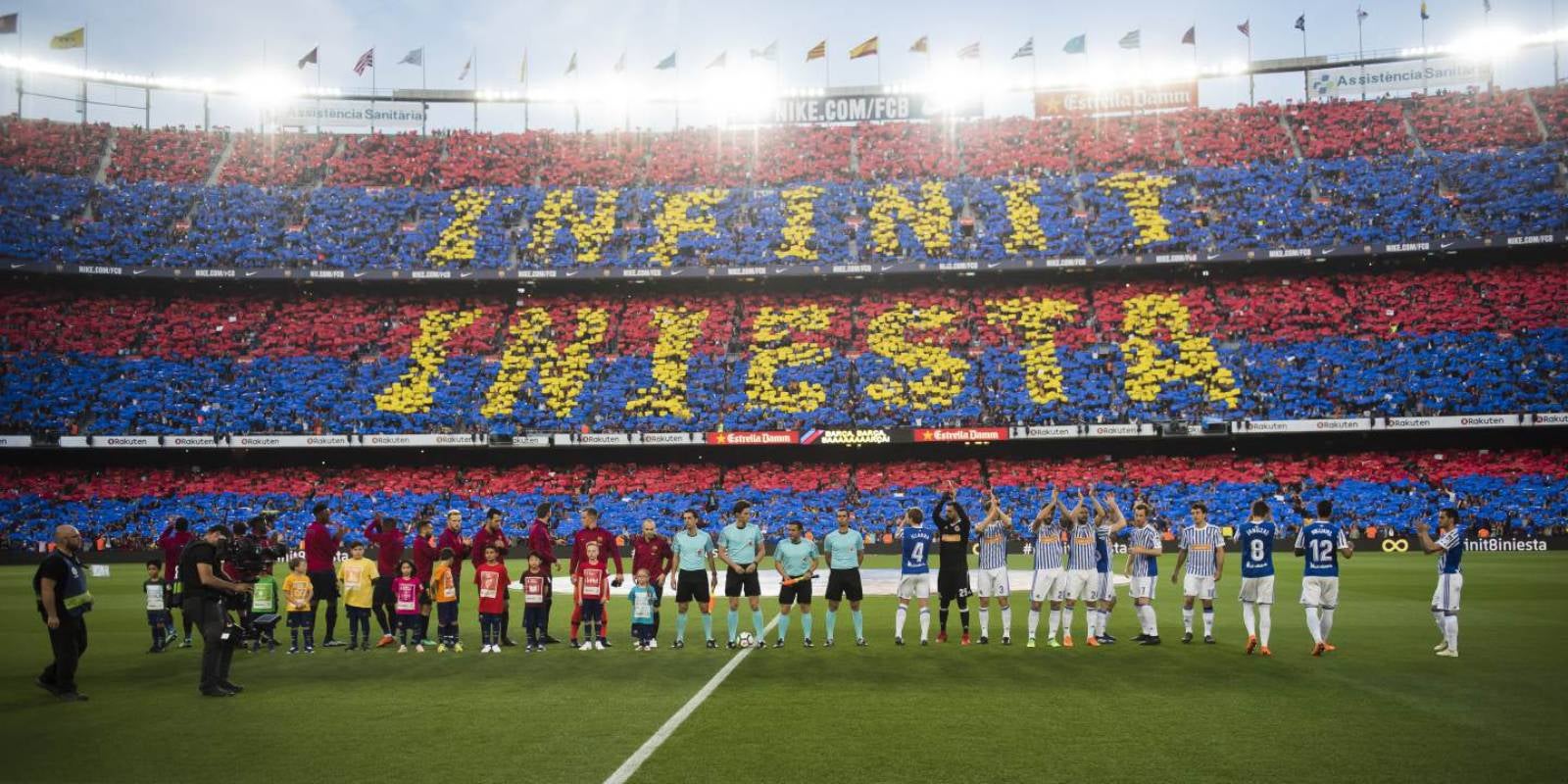 Mosaic en honor a Andrés Iniesta, en el seu últim partit al Camp Nou i amb el Barça | FC Barcelona