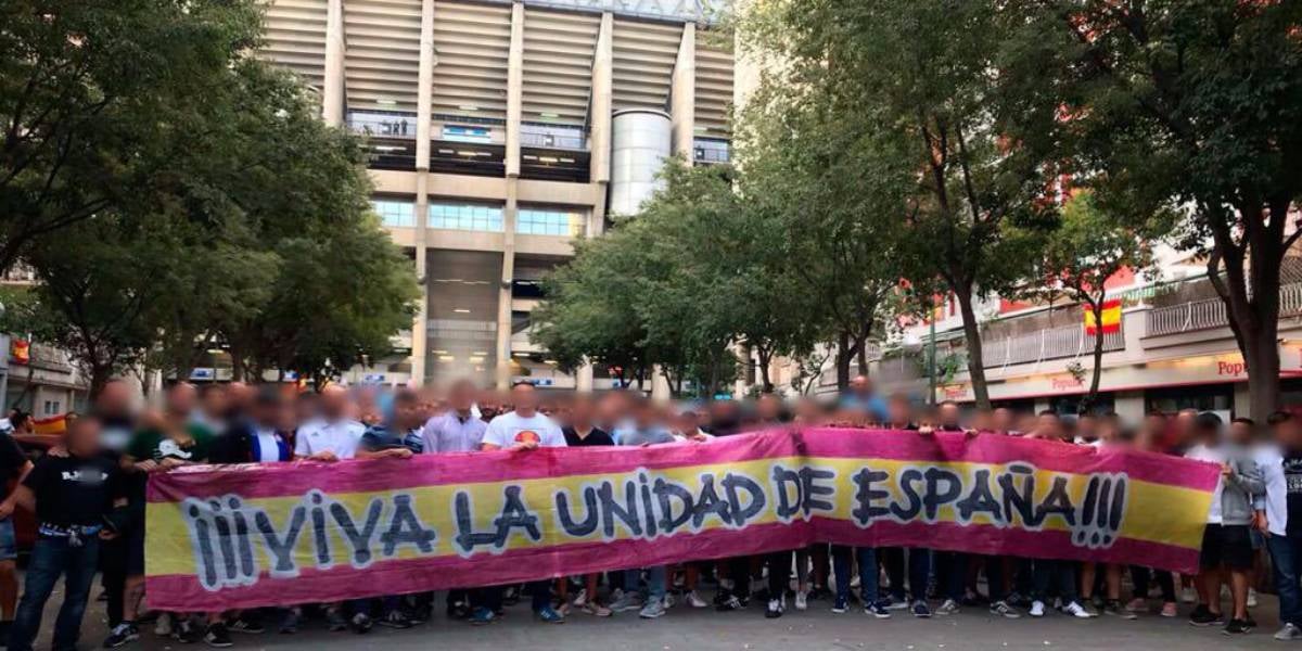 Els Ultras Sur del Madrid, a la sortida del Santiago Bernabéu | Ultras Sur