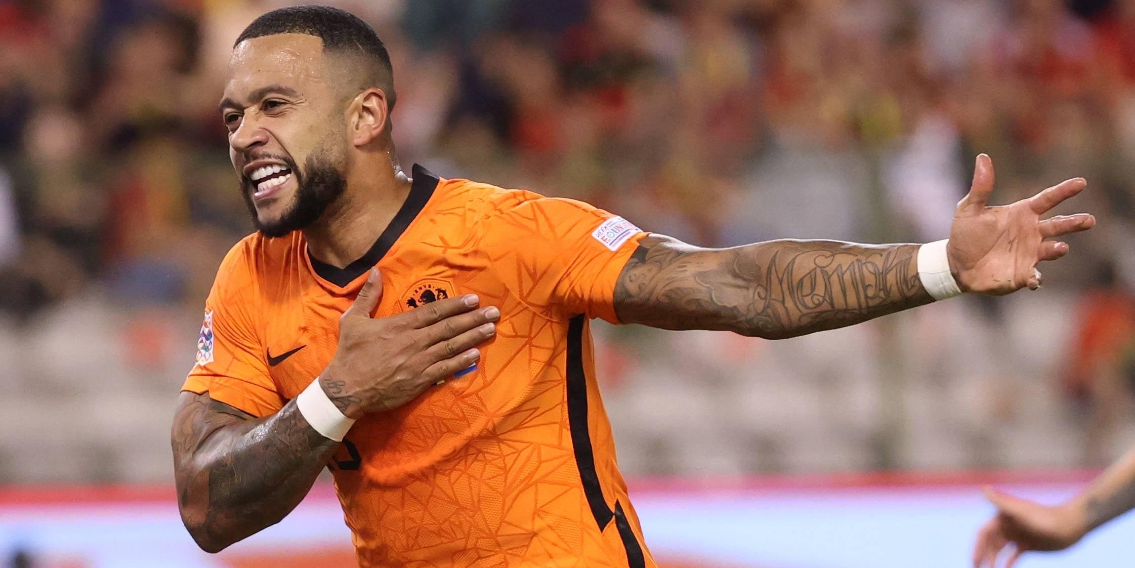 Memphis Depay, jugador del Barça, amb la selecció neerlandesa | Europa Press