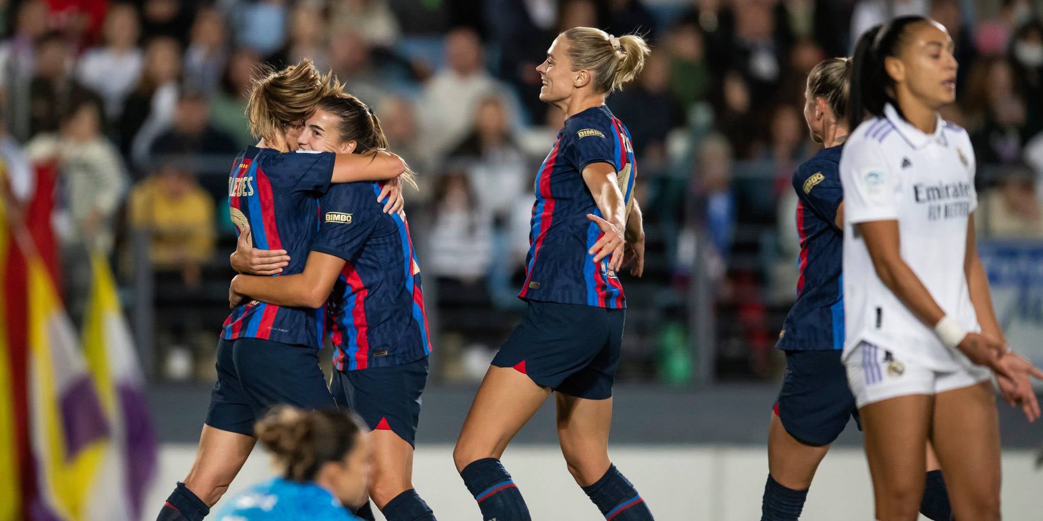 Les jugadores del Barça, celebrant un gol | @fcbfemeni