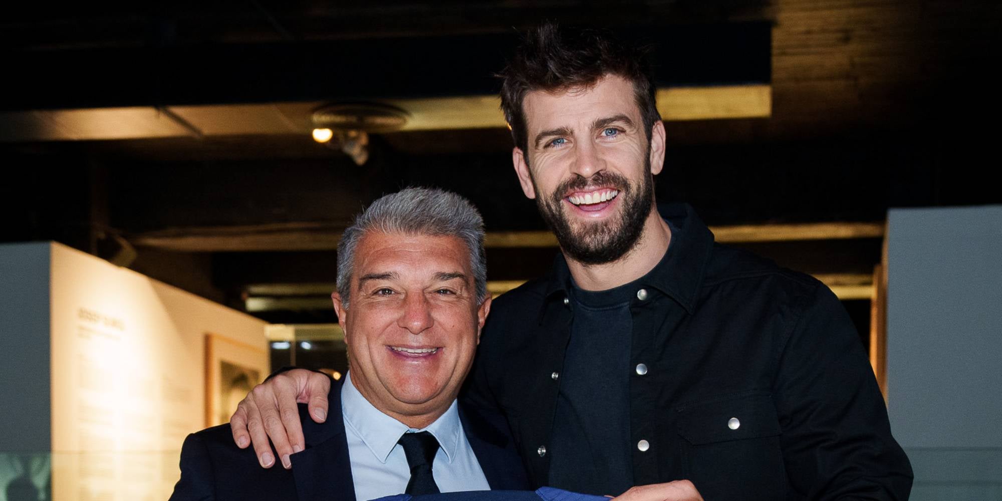 Gerard Piqué i Joan Laporta, al museu del Barça | @fcbarcelona_cat