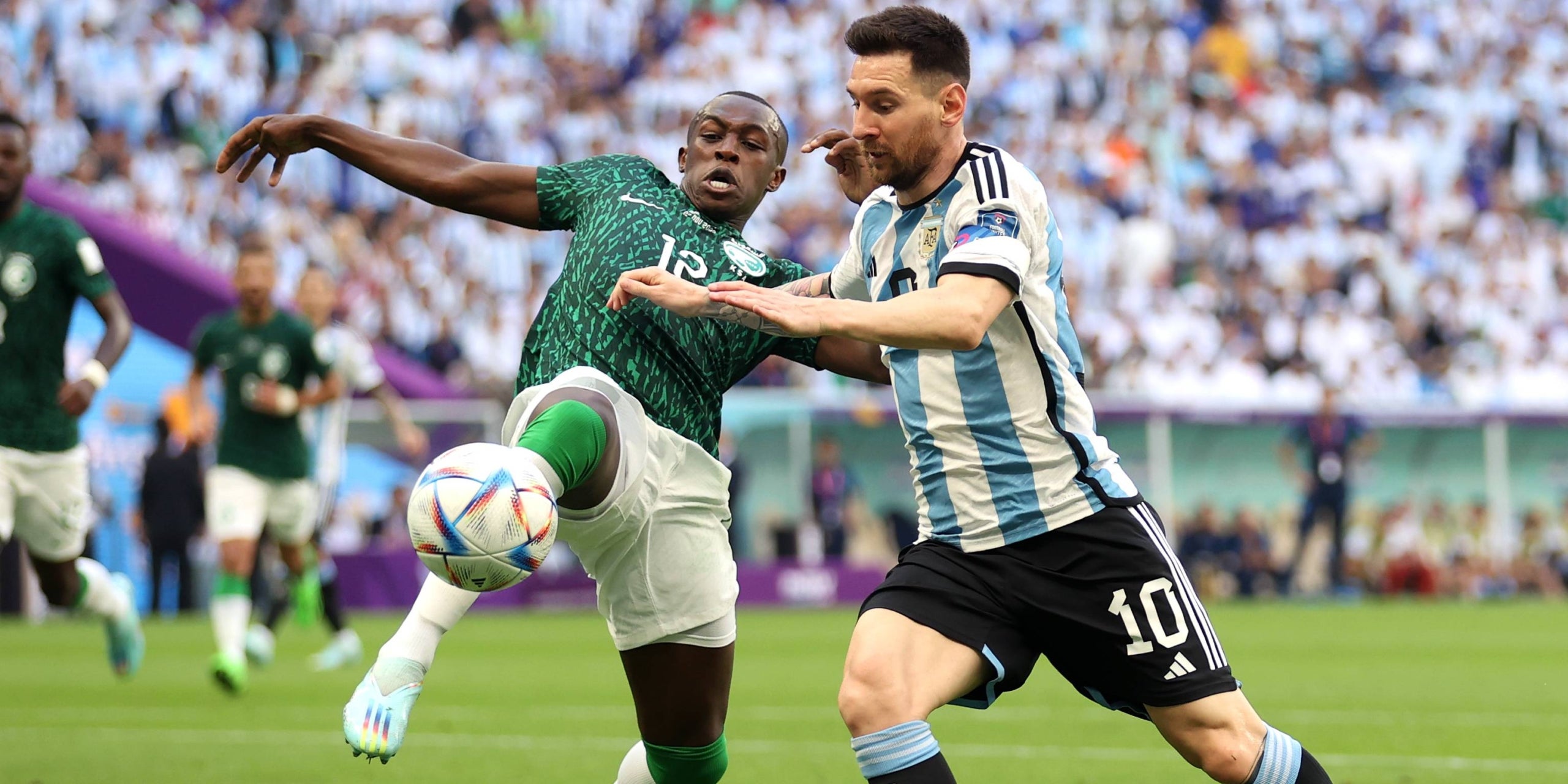 Leo Messi, durant el partit contra l'Aràbia Saudita | @Argentina
