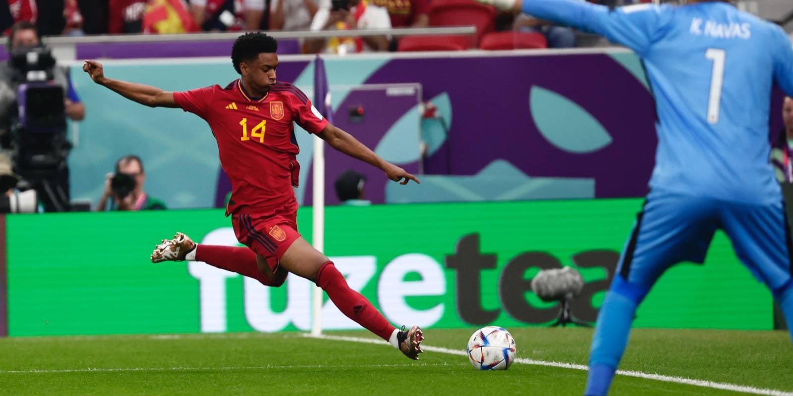 Alejandro Balde, durant l'Espanya-Costa Rica | @SEFutbol