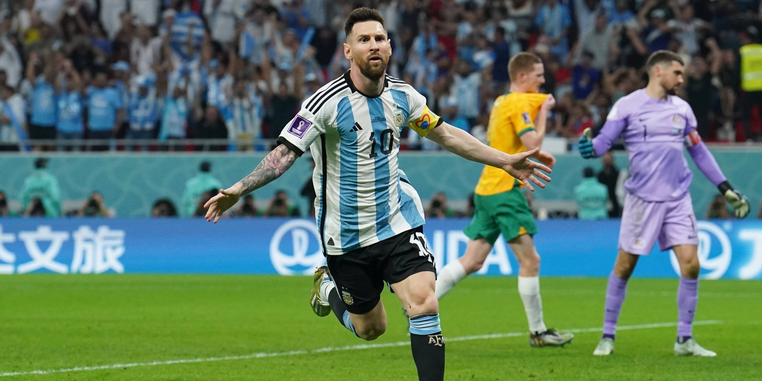 Leo Messi, celebrant el seu gol contra Austràlia | Europa Press